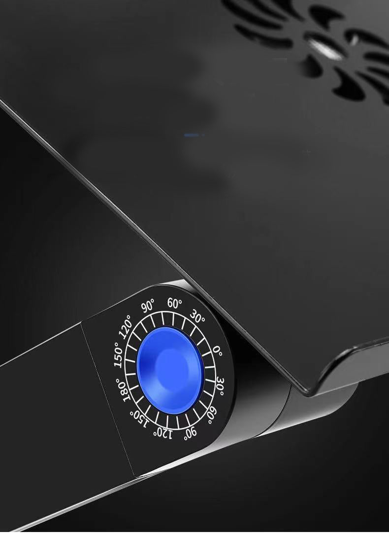 Folding Laptop Desk with Dual Cooling Fans and Stable Design